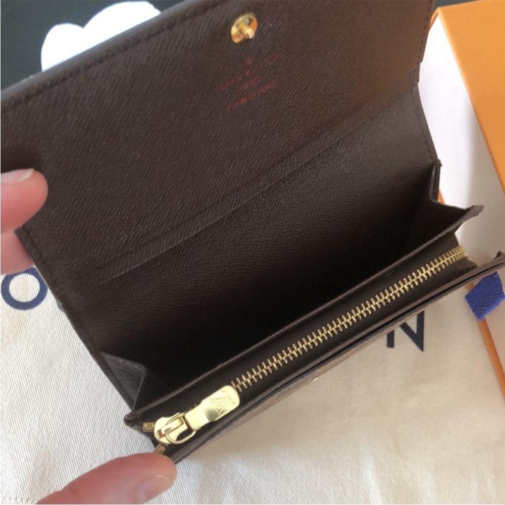 Louis Vuitton Damier Ebene Portefeuille Tresor N61736 Wallet, PRISTINE VTG 2003 - Picture 10 of 15